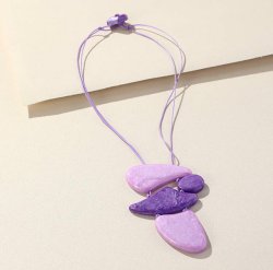 Halsband kort färg lila
